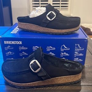 Birkenstock Buckley Shearling Black 9n new